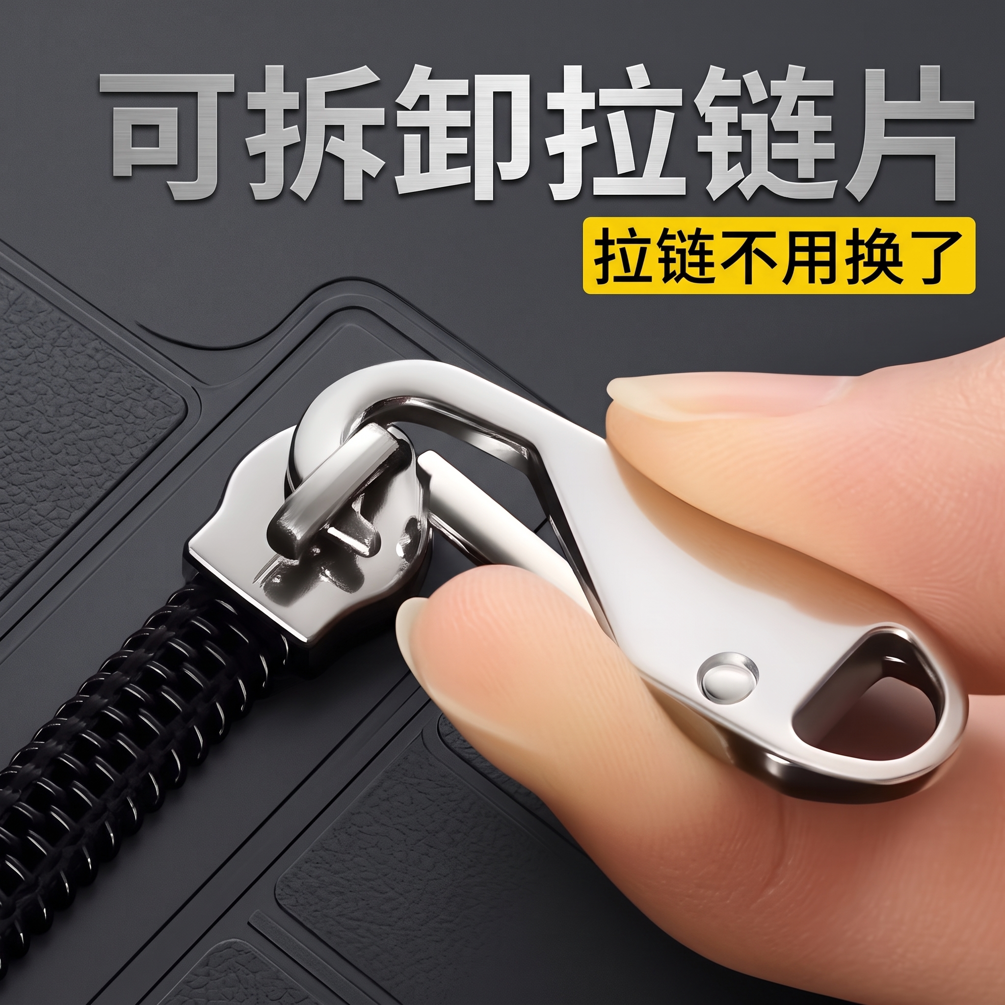可拆卸拉链头拉片拉锁外套衣服行李箱包通用修复替换拉头拉环多用