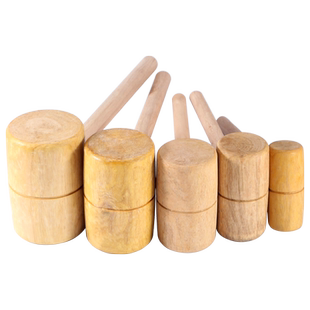 木锤实心木榔头实木锤子七公分木头锤木质工业木槌焊工铸造用木锤