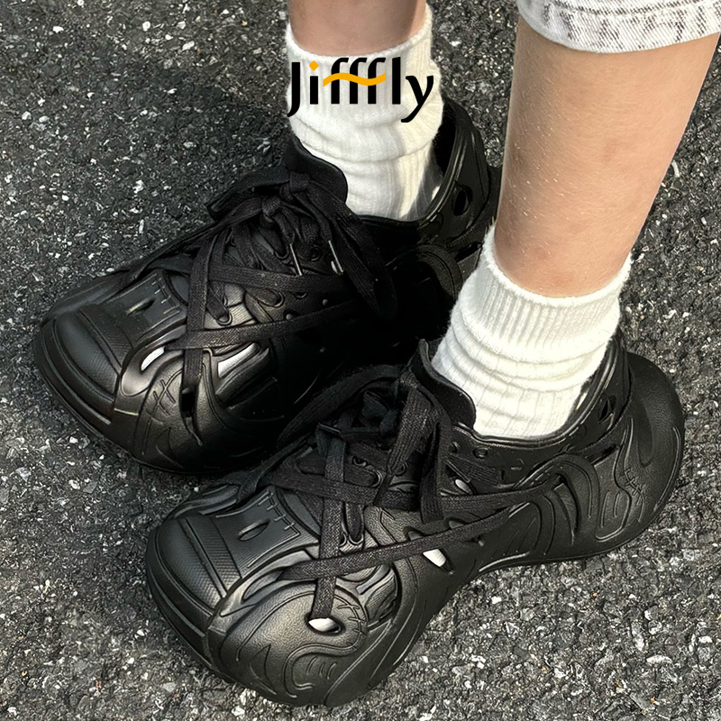 jifffly缝合怪老爹洞洞鞋女款2024夏季新款百搭软底防滑外穿拖鞋