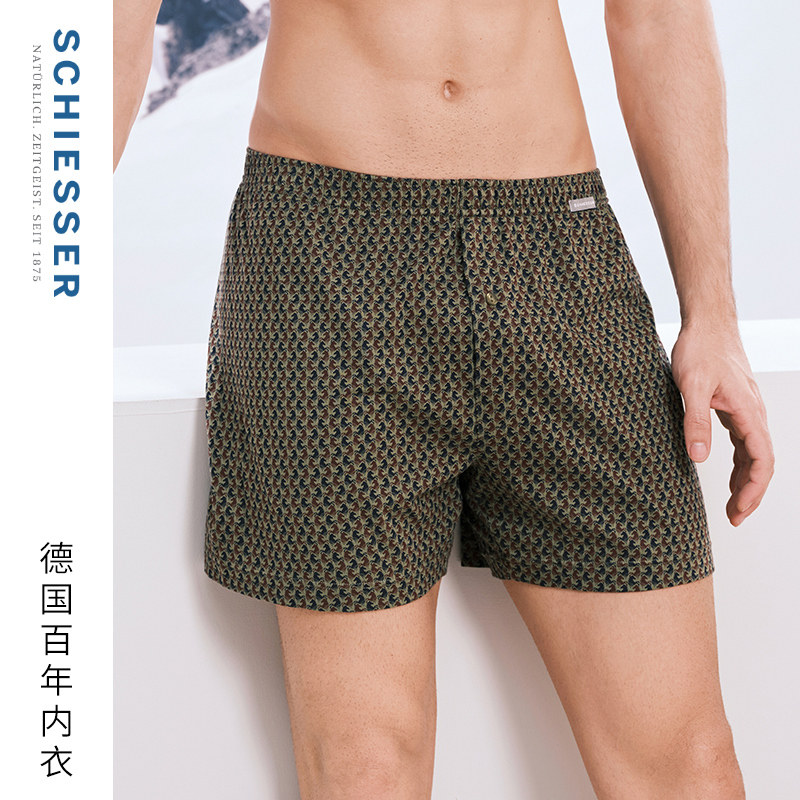 SCHIESSER舒雅夏季男士纯棉印花亲肤透气宽松家居短裤阿罗裤,女士内衣/男士内衣/家居服,男阿罗裤,淘宝优惠券,粉丝福利购,淘宝优惠卷