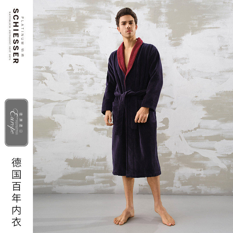 舒雅铂雅欧洲进口男士纯棉亲肤睡袍毛巾布家居浴袍晨袍,女士内衣/男士内衣/家居服,睡袍/浴袍,淘宝优惠券,粉丝福利购,淘宝优惠卷