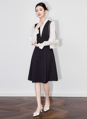 深圳高端女装2025年秋季新款轻奢职业套裙女气质西装两件套通勤女