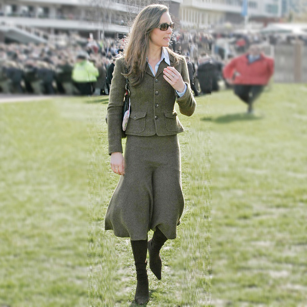 欧洲站羊毛呢高级感西装半裙套装