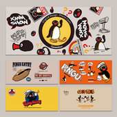 pingu卡通动漫超大橡胶鼠标垫锁边电脑键盘书桌垫学生游戏防滑垫