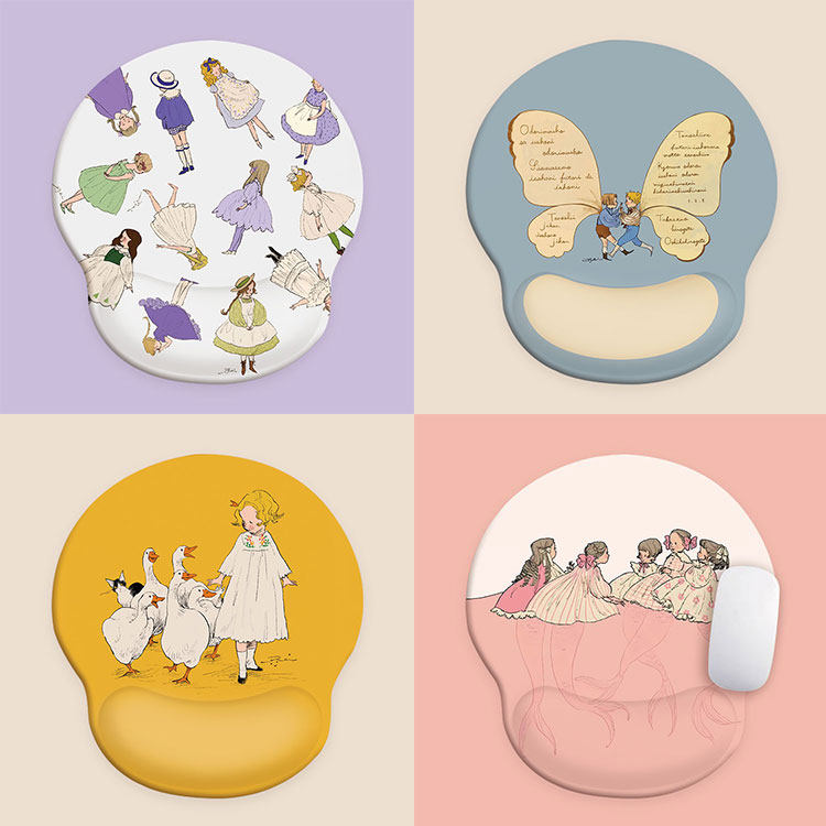 仓桥伶衣鼠标垫护腕手腕软硅胶游戏垫办公笔记本立体小号键盘腕托