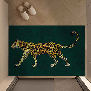 简约豹地垫家用入户门垫丝圈地垫可裁剪防滑耐磨门口防滑垫浴室垫