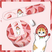 可爱卡通猫咪小号鼠标垫护腕防滑硅胶笔记本电脑键盘护手腕鼠标垫