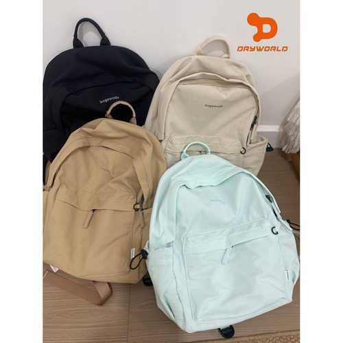 DRYWORLD纯色防轻泼水双肩包女
