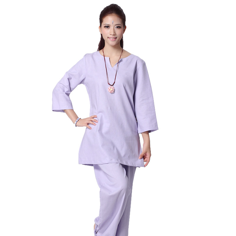 尤佳棉麻专业宽松禅意居士瑜伽服