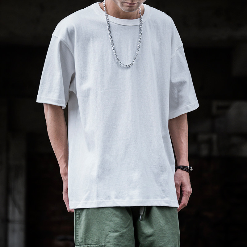 重磅320g纯棉短袖男宽松美式半袖