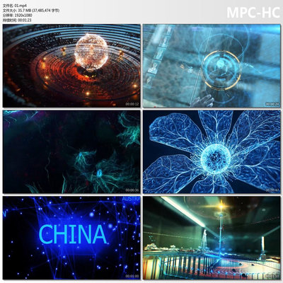 未来高新科技光线互动发展全息智能化数字化信息时代现实视频素材