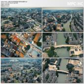 上海松江区仓桥地区航拍 城市标志建筑 高清实拍短视频剪辑素材