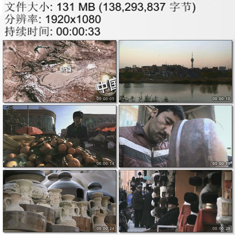 新疆喀什人文风光烤羊肉串 民族手工业 高清实拍视频素材
