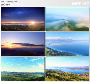 歌唱祖国壮丽山河风景风光山川森林湖泊田野长城高清实拍视频素材