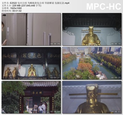 包河公园鸟瞰航拍包公祠 导游解说包拯纪念 高清实拍视频素材