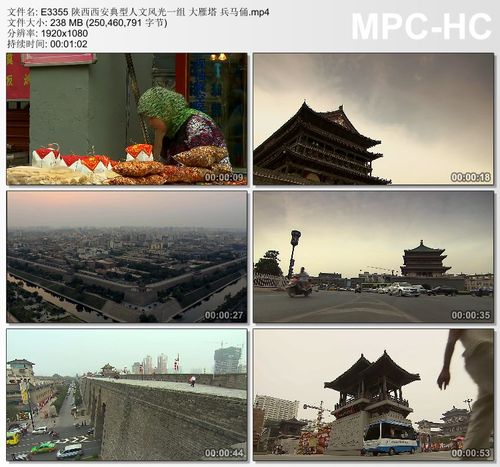 陕西西安典型人文风光 大雁塔 兵马俑 高清实拍视频素材