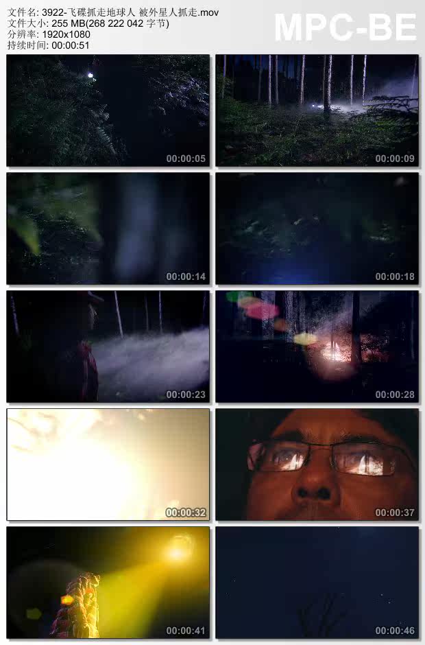 飞碟抓走地球人 被外星人抓走 动态视频素材