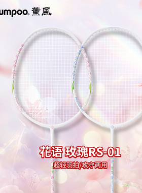 薰风旗舰店羽毛球拍复合碳素羽球拍入门超轻耐打双拍套装熏风RS01