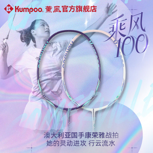 薰风2026新款羽毛球拍全碳素纤维超轻耐打进攻型单拍熏风乘风100
