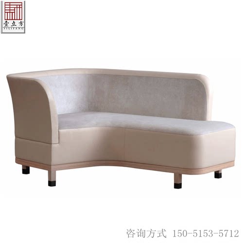 轻奢布艺沙发意式接待洽谈区沙发