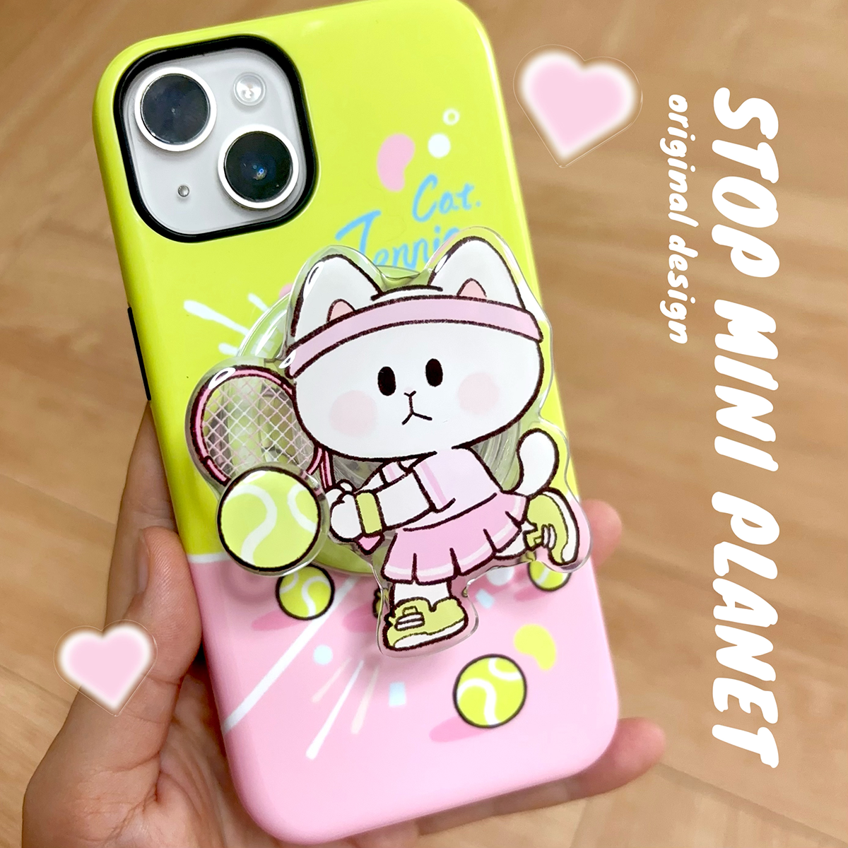 别动小行星网球猫原创iPhone14磁吸手机壳13promax16亚克力支架防摔个性潮可爱适用苹果15华为mate60pro小米