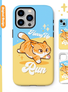 别动小行星奔跑猫原创iPhone16手机壳13promax14亚克力防摔个性潮可爱适用苹果15xs华为mate60pro小米vivo
