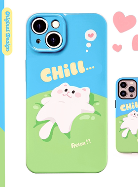 别动小行星｜chill猫原创iPhone14手机壳13promax12亚克力防摔个性潮可爱适用苹果15xs华为mate60pro小米vivo