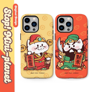 别动小行星｜财神猫原创iPhone14手机壳13promax12亚克力防摔个性潮可爱适用苹果15xs华为mate60pro小米vivo