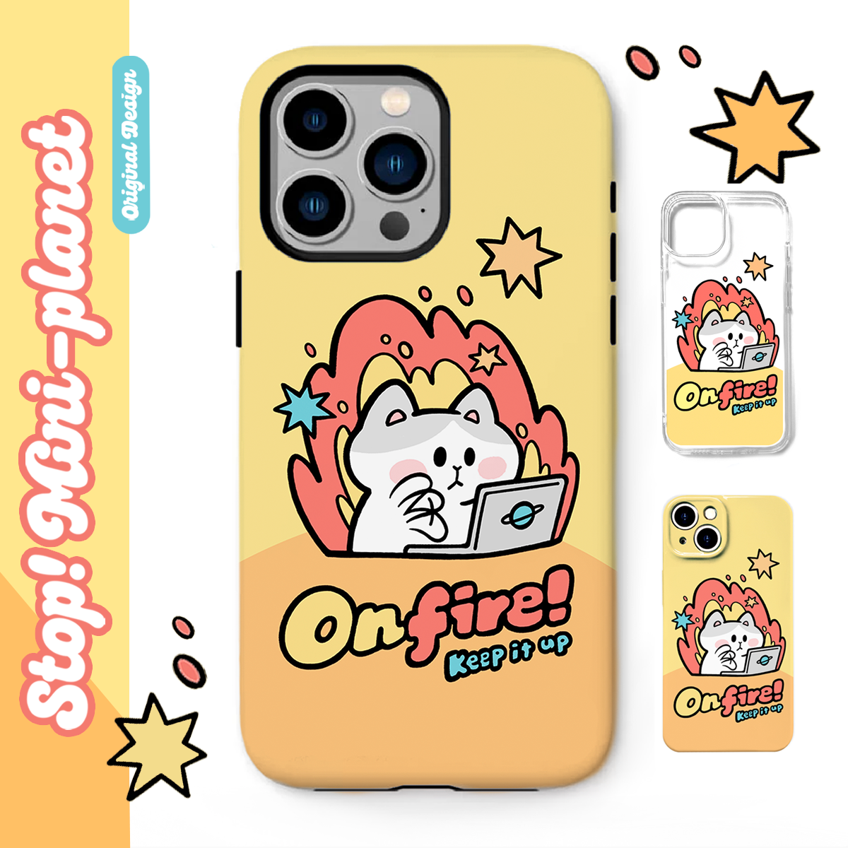 别动小行星工作猫原创iPhone16手机壳13promax14亚克力防摔个性潮可爱适用苹果15xs华为mate60pro小米vivo