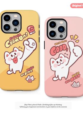 别动小行星面加油猫原创iPhone16手机壳13promax14亚克力防摔个性潮可爱适用苹果15xs华为mate60pro小米vivo