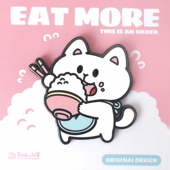 别动小行星 干饭猫原创金属胸针徽章pin磁吸男女潮个性 卡通可爱