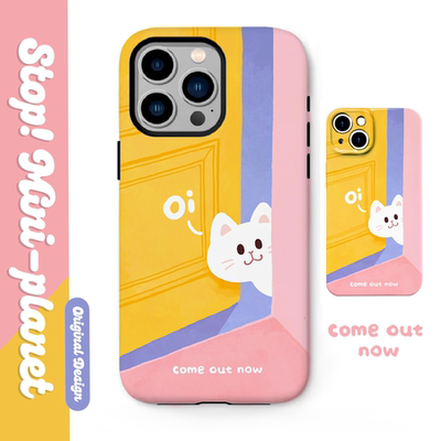 别动小行星门缝猫原创iPhone16手机壳15promax14情侣闺蜜防摔个性潮可爱适用苹果13xs华为mate60pro小米vivo