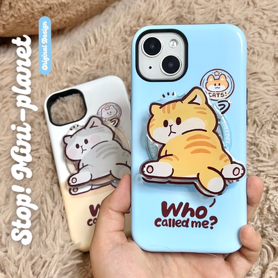 别动小行星回头猫原创iPhone14磁吸手机壳13promax16亚克力支架防摔个性潮可爱适用苹果15华为mate60pro小米