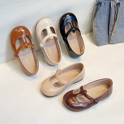 小皮鞋女童中小童浅口英伦风