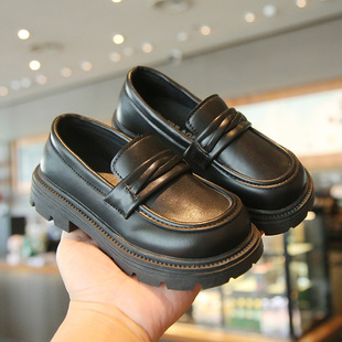 儿童玛丽珍小皮鞋2025春秋新款厚底英伦风女童乐福鞋一脚蹬单鞋潮