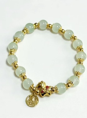 新款本命年手链中式ins福牌马上有钱高级学生手串招财闺蜜手饰