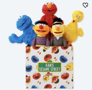 STREET KAWS 现货 芝麻街联名玩偶公仔 正版 SESAME 优衣库 MSX