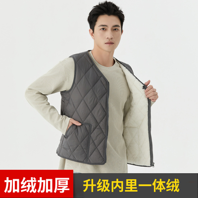 秋冬加厚加绒马甲背心男中青少年