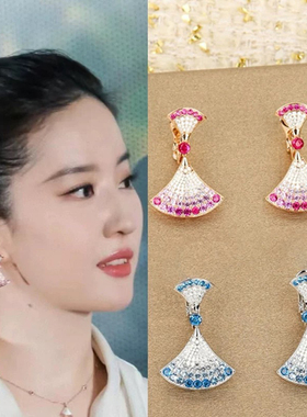 欧美刘亦菲同款大号渐变三色项链女锁骨链925纯银玫瑰金保色持久