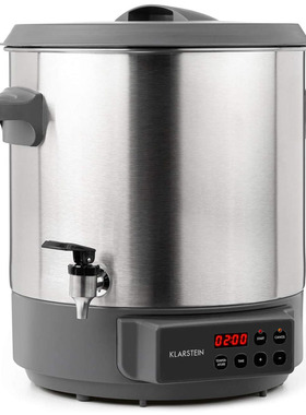 德国代购进口Klarstein带保温30-100°拉丝不锈钢热饮机烧水壶27L