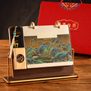 日历2026年定制木质商务办公创意摆件订制日历本简约国风木架桌面工作月历定做记事本新年年会礼品台历订做