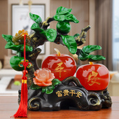 富贵保平安苹果客厅酒柜电视柜玄关家居装 饰品工艺品摆件家居好物