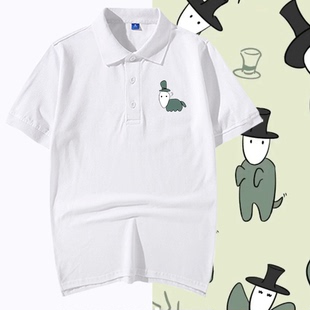 鸡块狗第五人格杰克短袖T恤夏纯棉半袖二次元男女宽松定制POLO衫