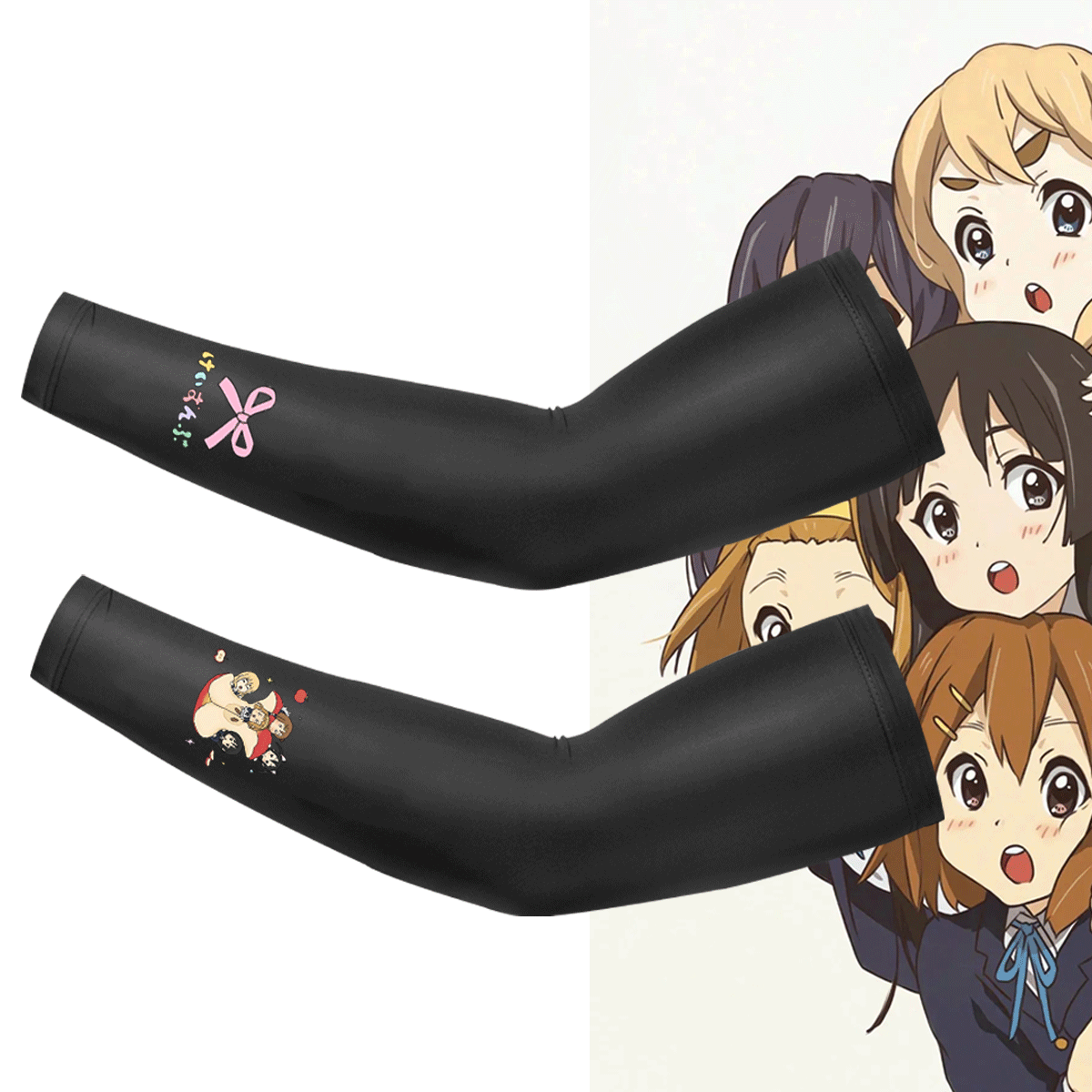 K-ON!轻音少女动漫HTT平泽唯秋山澪梓喵同人卡通定制冰丝手袖冰袖
