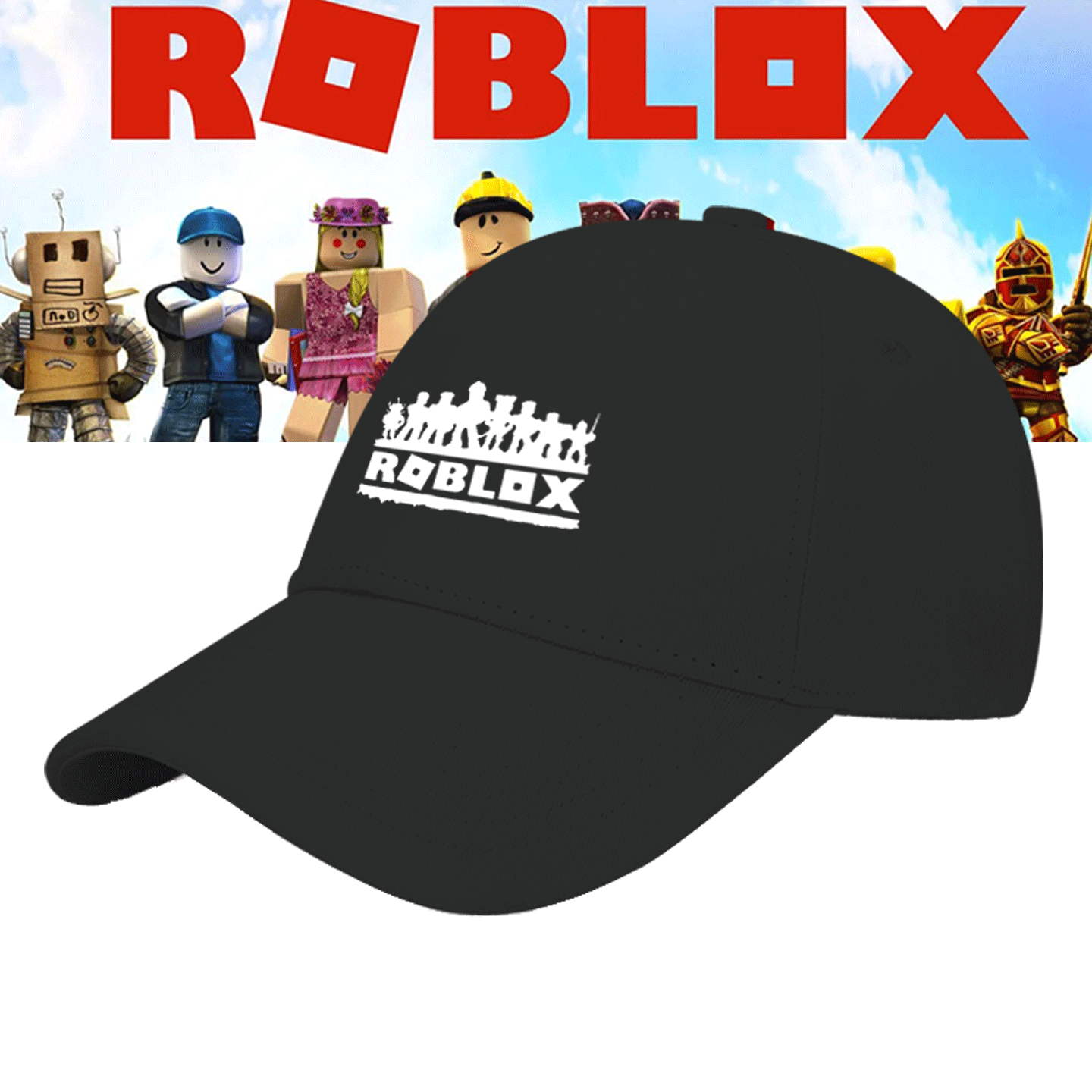 男女2026情侣可定制鸭舌帽棒球帽roblox虚拟世界罗布乐思游戏周边