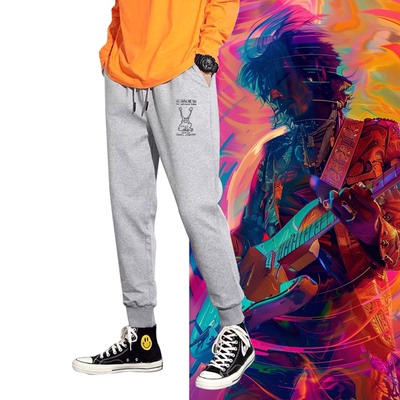 男女情侣束口卫裤子长裤