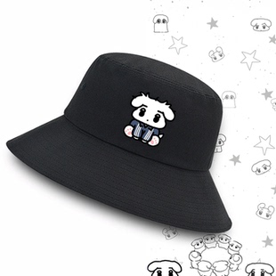 男女定制遮阳盆帽渔夫帽名金玟庭金冬天咖喱狗吒aespa卡通二次元