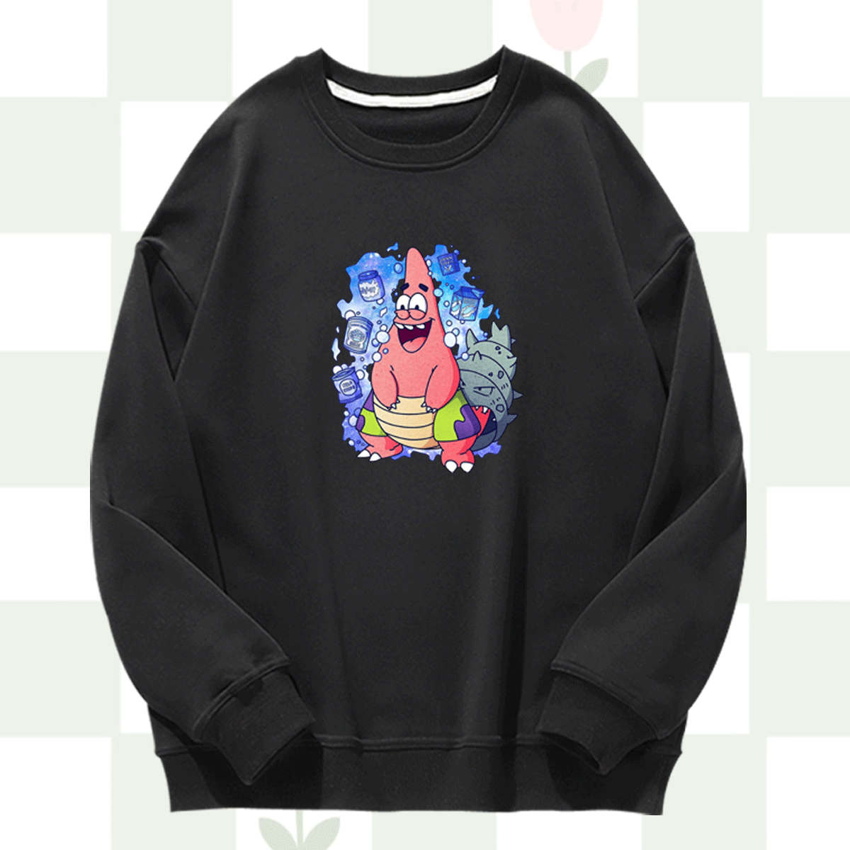 派大星可爱情侣男休闲圆领卫衣