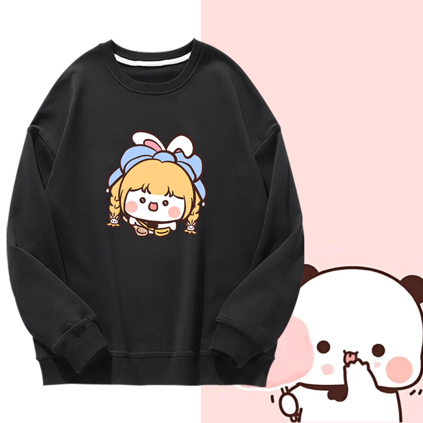 可定制套头圆领卫衣一二布布周边卡通可爱图案印花男女情侣秋冬季,男装,卫衣,淘宝优惠券,粉丝福利购,淘宝优惠卷