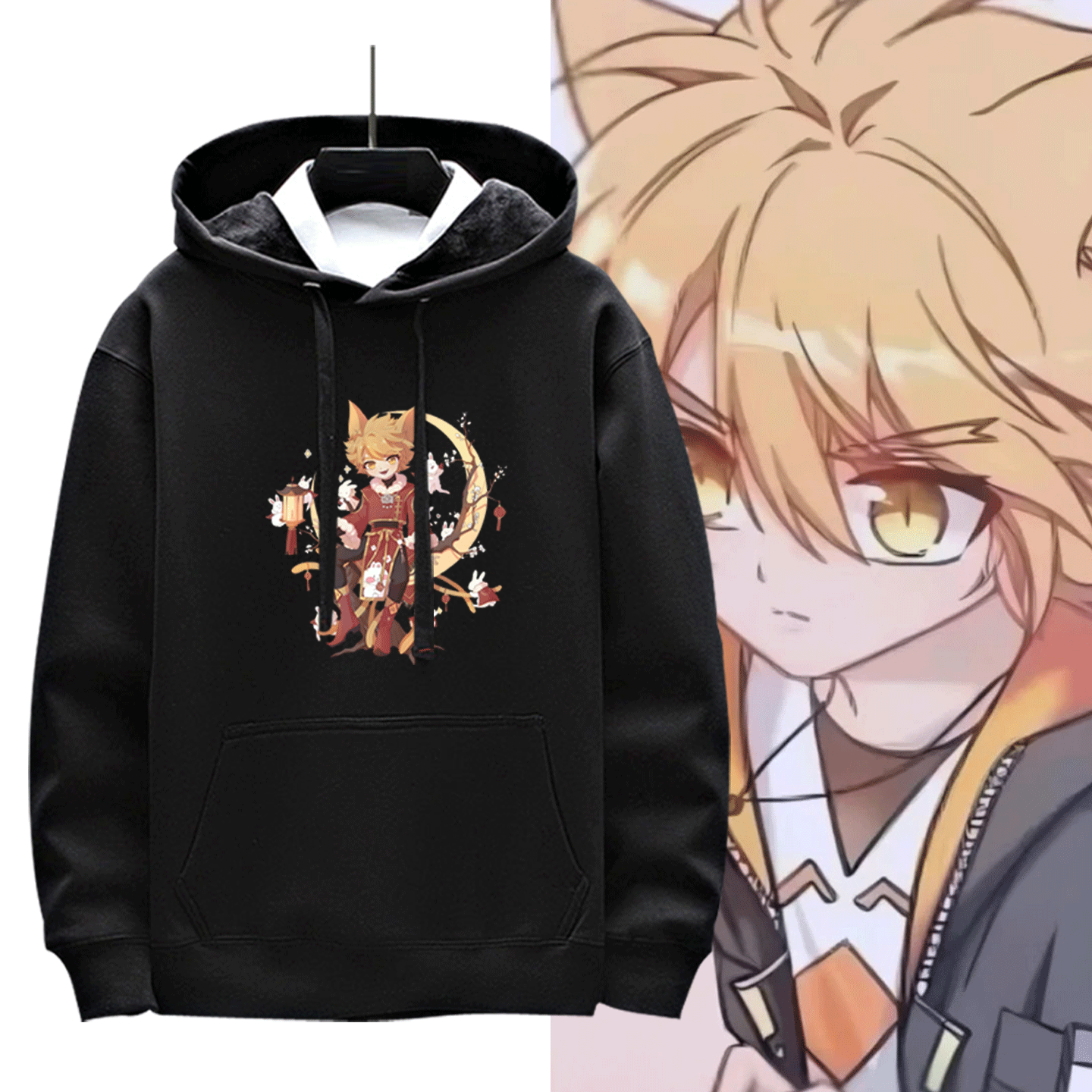 奇喵君故事猫小九历险记漫画周边二次元男女可定制连帽衫带帽卫衣